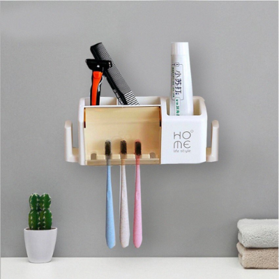Picture of Wall and Table Pen Holder and Tooth Brush Dispenser - NR Mart-2024 - Multicolor