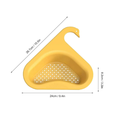 Picture of Sink Strainer Colander Drain Basket, Multifunction Saddle-Shaped Mesh Strainer, Corner Food Strainer Over The Sink for Kitchen Waste, Vegetable, Fruits (Pack of 3)(Multicolour) -  NR Mart-2024 - Multicolor