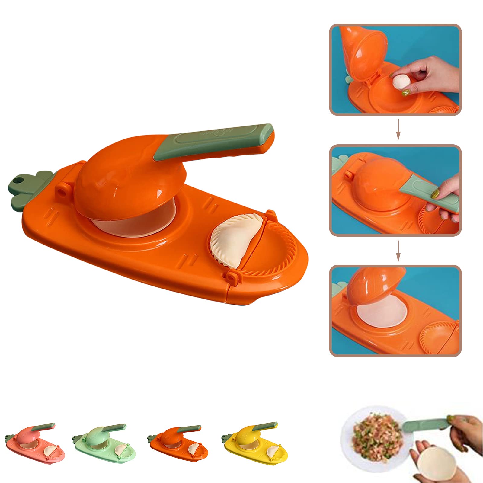 Picture of Dumpling Maker Device New Kitchen Tools Dumpling Maker Dumpling Maker Mold Easy Diy Dumpling Molder With Design Shapes Baking Tools Dough Press Pastry - Multicolor