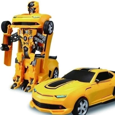 Picture of Transforming Robot Car, One Button Deformation Car Robot Toy With Realistic Race Car Sound, Led Light And 360 Degree Rotating Bump And Go Robot Function, Deform Sports Car - NR Mart-2024 - Multicolor