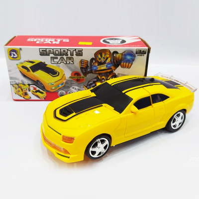 Picture of Transforming Robot Car, One Button Deformation Car Robot Toy With Realistic Race Car Sound, Led Light And 360 Degree Rotating Bump And Go Robot Function, Deform Sports Car - NR Mart-2024 - Multicolor
