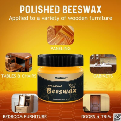 Picture of Mintiml Beewax Wood Polish Polisher Polishing Compound Wax Floor Seasoning Furniture Wrap Care Magic Repair Traditional All Purpose Wood - NR Mart-2024 - Multicolor
