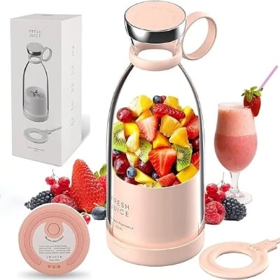 Picture of Lifestyle Mall   Blender Smoothie Makers, Portable Blender Mini Jug Blenders, Multifunctional Personal Blender with USB Rechargeable, for Baby Food, Travel, Office, Gym-Rechargeable-Juicers & Fruit Extractors - Multicolor