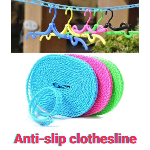 Picture of 5M Outdoor Clothesline Nylon Non-Slip Laundry Line Rope Cloth Hanging Rope Travel Business Windproof Clothes Cord - NR Mart-2024 - Multicolor