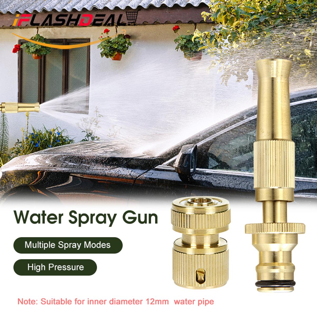 Picture of Brass High Pressure Car Wash Adjustable Straight Handle Hose Nozzle Garden Tool Faucet Home Accessories - NR Mart-2024 - Multicolor