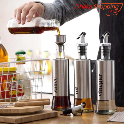 Picture of Oil and Vinegar Dispenser Bottle Oil Bottle Household Soy Sauce Bottle Seasoning Bottle Oil Vinegar Pot - 500 ml - NR Mart-2024 - Multicolor