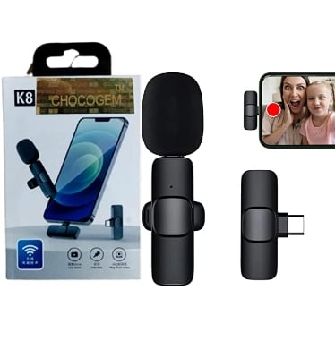 Picture of K8 Wireless Microphone for YouTube Facebook Live Stream Tik-Tok Video - NR Mart-2024 - Multicolor