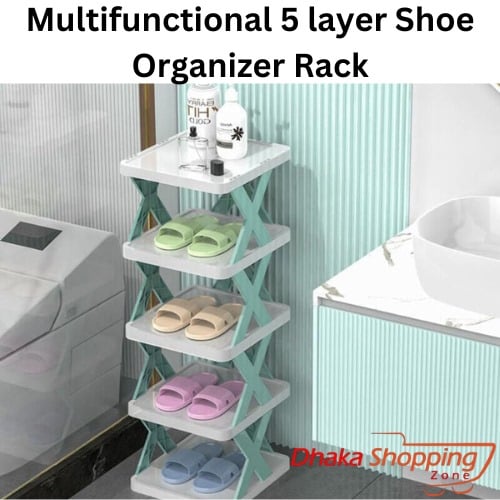 Picture of Multifunctional 5 layer Shoe Organizer Rack-Storage and Organization,Space Saving Shoe Organizer, Stackable Shoe Rack - Shoe Organisers  - NR Mart-2024 - Multicolor