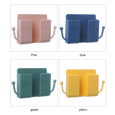 Picture of 1PCS Wall-Mounted Charger Storage Box Mobile Phone Charging Hanging Holder Multifunction Wall Mounted Plug Bracket Storage Box -  NR Mart-2024 - Multicolor