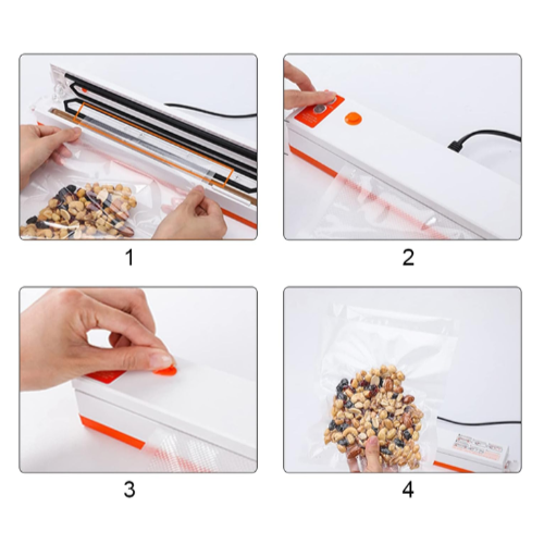 Picture of Freshpack Pro Vacuum Sealer Machine Mini Electric Sealing System with Free 10Pcs Sealed Bag - Small Kitchen Appliance Parts & Accessories - NR Mart-2024 - Multicolor