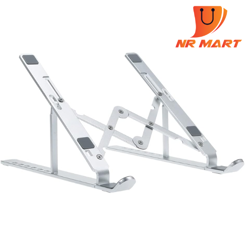 Picture of Aluminum Alloy Adjustable Portable Folding Notebook Stand Foldable Laptop Stand - NR Mart-2024 - Multicolor