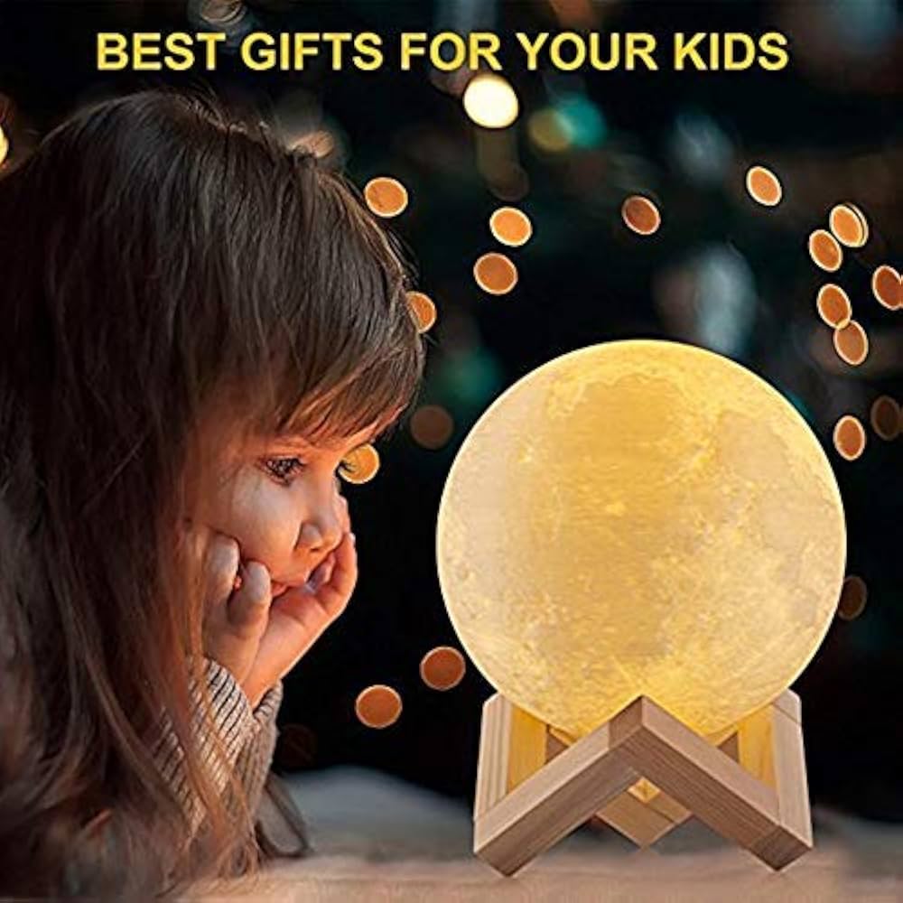 Picture of 3D Moon Lamp 16 Colors Remote & Touch 15 cm - NR Mart-2024 - Multicolor