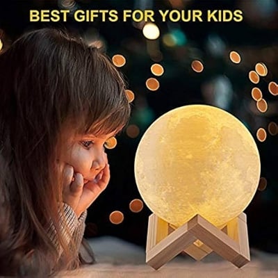 Picture of 3D Moon Lamp 16 Colors Remote & Touch 15 cm - NR Mart-2024 - Multicolor