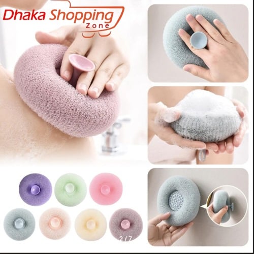 Picture of NR Mart-2024 shower puff pure bath pouf luxurious exfoliation sponge for smooth skin-Shower brush - Multicolor