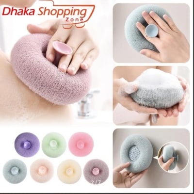 Picture of NR Mart-2024 shower puff pure bath pouf luxurious exfoliation sponge for smooth skin-Shower brush - Multicolor