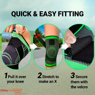 Picture of 1pcs Elastic Bandage Pressurized Knee Pads for Men Women Fitness Sports Kneepads Running Cycling Knee Support Brace Protector - NR Mart-2024 - Multicolor