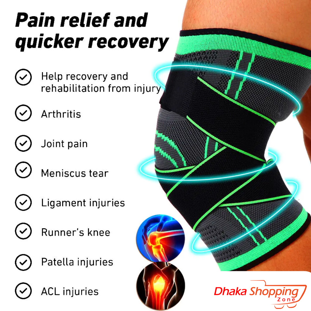 Picture of 1pcs Elastic Bandage Pressurized Knee Pads for Men Women Fitness Sports Kneepads Running Cycling Knee Support Brace Protector - NR Mart-2024 - Multicolor