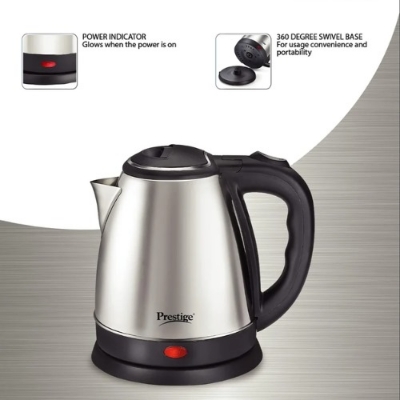Picture of Electric Kettle Nova / Prestige / Hawkins 02.0Ltr (Only Service Warranty: 2 Years) -  NR Mart-2024 - Silver