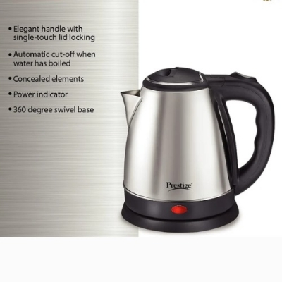 Picture of Electric Kettle Nova / Prestige / Hawkins 02.0Ltr (Only Service Warranty: 2 Years) -  NR Mart-2024 - Silver