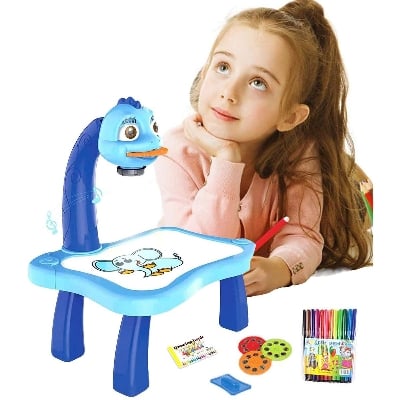 Picture of Children Learning Desk Trace And Draw Projector Art Drawing Board Projection Tracing Painting Table Toy Early Educational Gift For Boys Girls Over 3 Year Old Baby Toys -  NR Mart-2024 - Multicolor