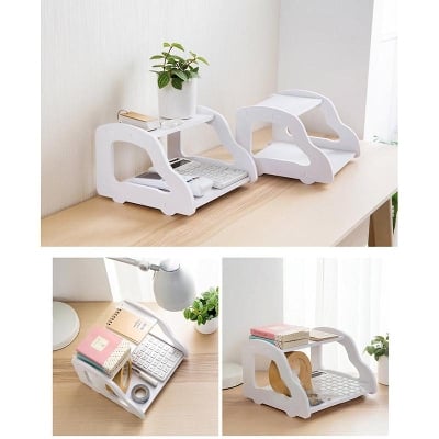 Picture of Wifi Router Stand Shelf Double Layer Wall Mounted Shelf Home decorator-  NR Mart-2024 - Multicolor