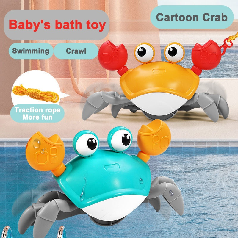 Picture of Kids Bathtub Toy Cartoon Crab Creative Wind Up Toy Water Toy Bathing Toy/Cartoon Crab Children Swimming Beach Bath Toys/Cute Crab Toy - NR Mart-2024 - Multicolor