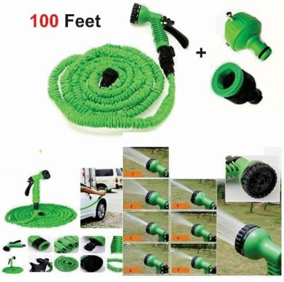 Picture of Magic Hose Pipe, 100 Feet, Green, Blue Color Lifestyle Mall - Multicolor