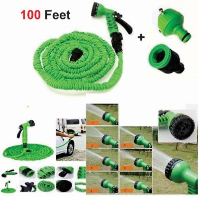 Picture of Magic Hose Pipe, 100 Feet, Green, Blue Color Lifestyle Mall - Multicolor