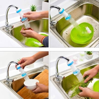 Picture of Kitchen 360 Degree Rotate Water Saving Shower Head Faucet Tap Filter Purifier Plastic Filter Kitchen Bathroom Water Spray Filter - NR Mart-2024 - Multicolor