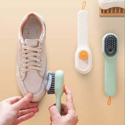 Picture of Shoes Clothes Brush with Soap Dispenser Automatic Liquid Discharge Bathroom Laundry Scrub Soft Cleaning Brushes Household Tools-Brushes, Sponges & Wipers - NR Mart-2024 - Multicolor
