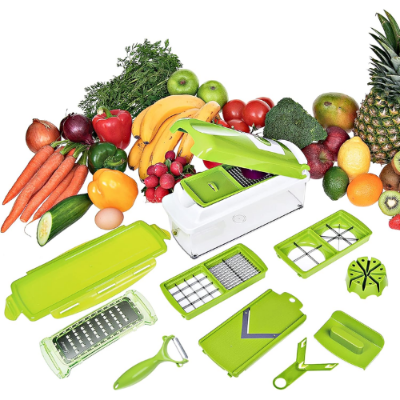 Picture of Genius Nicer Dicer Plus - 14 Pieces Vegetable Cutter Set -  Graters, Peelers & Slicers - NR Mart-2024 - Multicolor