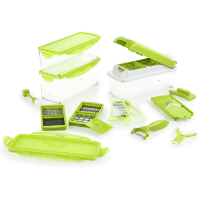 Picture of Genius Nicer Dicer Plus - 14 Pieces Vegetable Cutter Set -  Graters, Peelers & Slicers - NR Mart-2024 - Multicolor