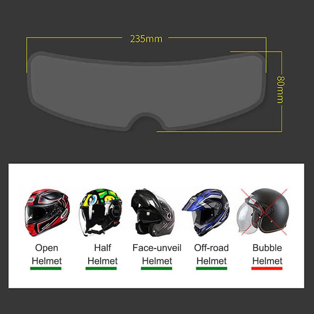 Picture of Light Green Universal Anti Fog Rainproof Helmet Shield Film Raining Fog Anti Film for Helmet Visor Film Protection Sticker Lens Shield - NR Mart-2024 - Multicolor