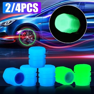 Picture of Universal Luminous Car tire valve stem caps Dust-proof tire air cap Applicable Car Motorcycle Bike Tire Decoration Accessories(4 pcs) - NR Mart-2024 - Multicolor
