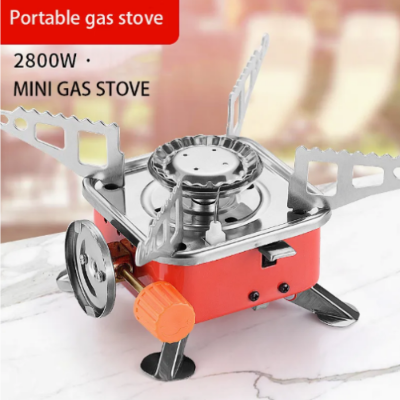Picture of Mini Lotus Small Square Stove Portable Barbecue Accessories Folding Outdoor Camping Gas Gas Small Square Stove Cassette Burner - BBQ Accessories -   NR Mart-2024 - Multicolor