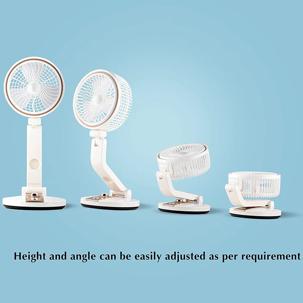 Picture of New Rechargeable Folding Table Fan with Led Light - Table Fans -  NR Mart-2024 - Multicolor