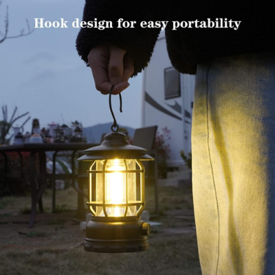 Picture of Outdoor Camping Light Retro USB Rechargeable Portable Hanging Atmosphere Lantern - NR Mart-2024 - Multicolor