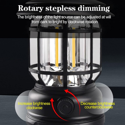 Picture of Outdoor Camping Light Retro USB Rechargeable Portable Hanging Atmosphere Lantern - NR Mart-2024 - Multicolor