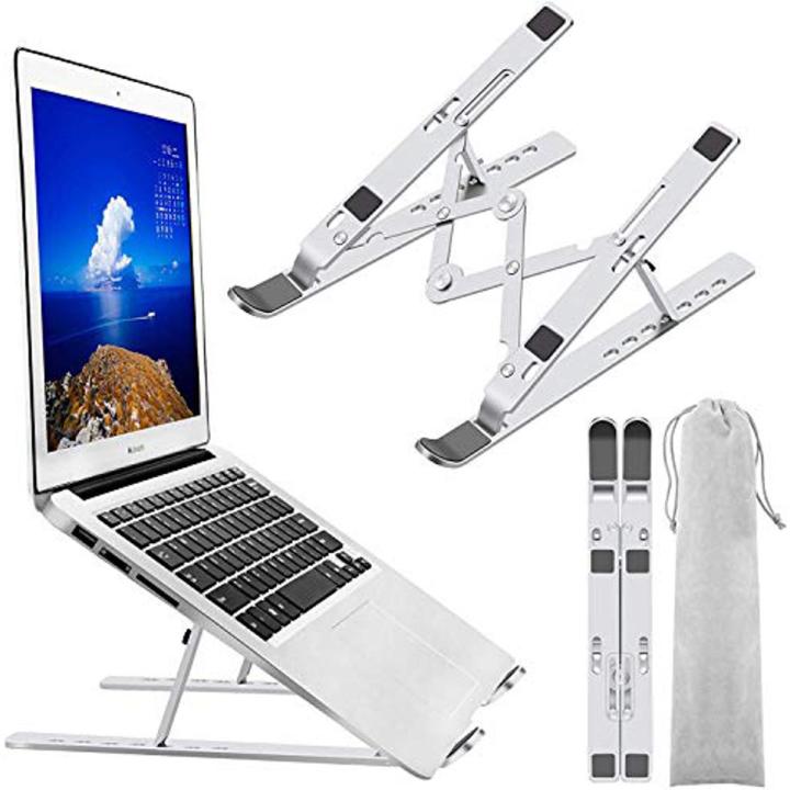 Picture of Aluminum Alloy Adjustable Portable Folding Notebook Stand Foldable Laptop Stand - NR Mart-2024 - Multicolor
