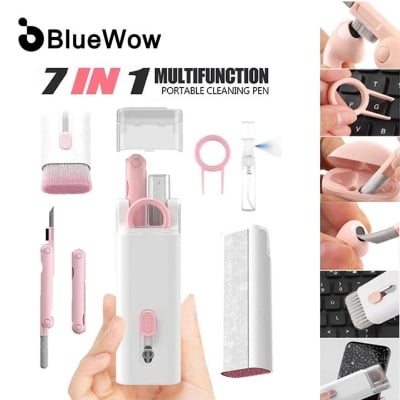 Picture of 7-in-1 Computer Keyboard Cleaner Brush Kit Earphone Cleaning Pen For Headset Keyboard Cleaning Tools Cleaner Keycap Puller Kit - NR Mart-2024 - Multicolor