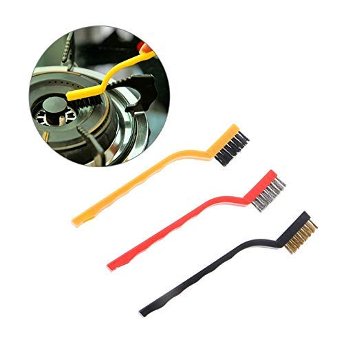 Picture of 3Pcs Mini Wire Brush Set, Cleaning Tools for Multiple Use - Kitchen Accessories -Cleaning Tools -  NR Mart-2024 - Multicolor