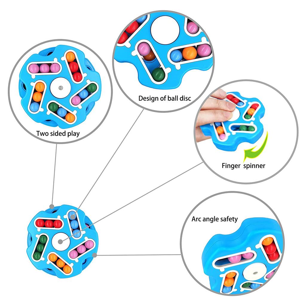 Picture of Toy Children Fingertip Magic Disc Rotating Magic Bean Toy Fidget Puzzle - NR Mart-2024 - Multicolor