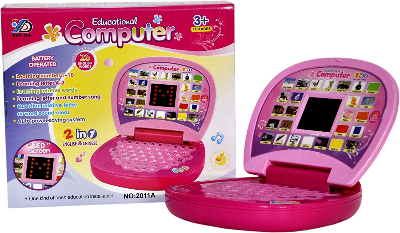 Picture of Educational Kids Computer And Learning ABCD, Words And Numbers Battery Powered Kids Laptop With Led Display And Music - NR Mart-2024 - multicolor