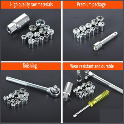 Picture of 40 in 1 Pcs Tool Kit & Screwdriver and Socket Set Automobile & Bike Tool Box Set - NR Mart-2024 - Multicolor