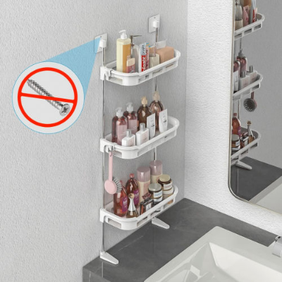 Picture of 3 TIER TOILET TANK TOP CADDY, WALL MOUNTED ORGANIZER, BATHROOM ORAGNAZER - NR Mart-2024 - Multicolor