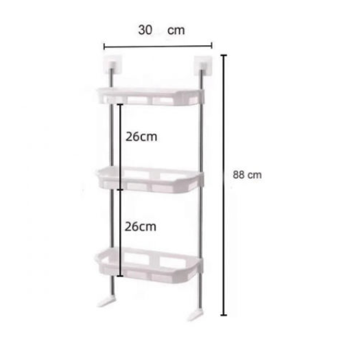 Picture of 3 TIER TOILET TANK TOP CADDY, WALL MOUNTED ORGANIZER, BATHROOM ORAGNAZER - NR Mart-2024 - Multicolor