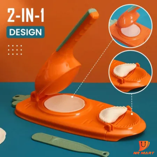 Picture of 2 in 1 Dumpling Maker - Momo Maker - Pitha Maker - NR Mart-2024 - Multicolor