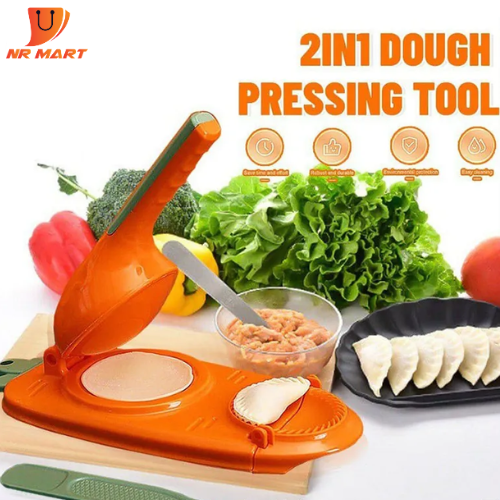 Picture of 2 in 1 Dumpling Maker - Momo Maker - Pitha Maker - NR Mart-2024 - Multicolor