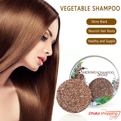Picture of Hair Darkening Shampoo Bar He Shouwu Natural Organic Conditioner Moisturize And Repair Damaged Hair Hair Care Soap - NR Mart-2024 - Multicolor