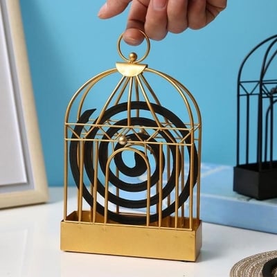 Picture of Durable 1 Pcs Mosquito Coil Holder,Iron Hollow Mosquito Coils Box,Mosquito Coil Rack Plate with Cover and Handle for Home,Outdoor - NR Mart-2024 - Multicolor